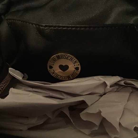 Love Moschino Black Bag with Gold Accents clutch bag - Picture 6 of 8